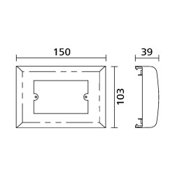 Caja Porta Bastidor Universal p/Unicanal con Separador SMSAU Hellermann Tyton