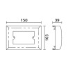 Caja Porta Bastidor Universal p/Unicanal con Separador SMSAU Hellermann Tyton