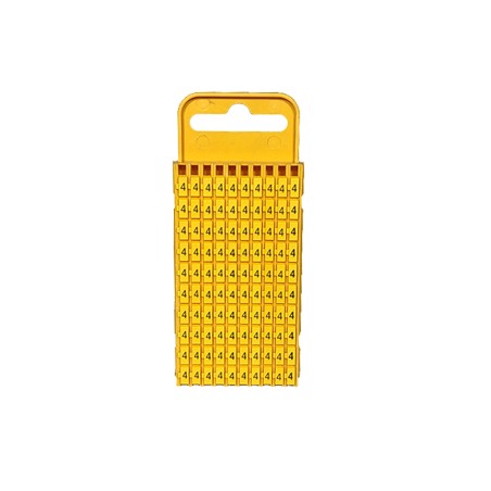 Marcador  WIC3, 4-6mm² , N°4 Ama (Plancha X100)  WIC3 4 AM Hellermann Tyton