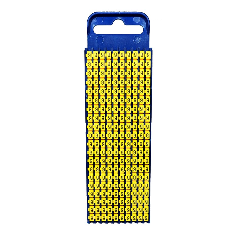 Marcador  WIC2, 1,5-2,5mm² , N°9 Ama (Plancha X200)  WIC2 9 AM Hellermann Tyton