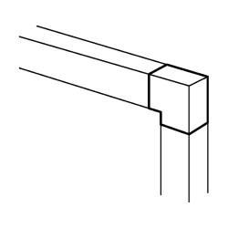 Curva Plana 90° P/Minicanal 40X30 Blanco CP4035 Hellermann Tyton