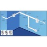 Curva Plana 90° P/Minicanal 40X30 Blanco CP4035 Hellermann Tyton