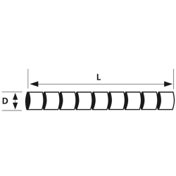 Organizador De Cable Helawrapp. Ømax 25 Mm. Negro HWPP25 Hellermann Tyton