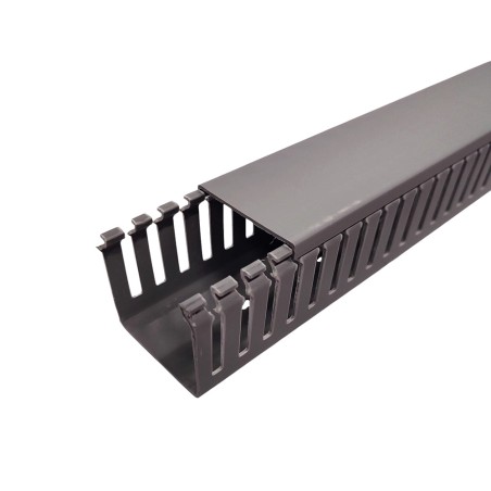 Tira Cablecanal Ranurado Heladuct, 50x50mm, Pvc Gris HD4P-50x50 x2Mt Hellermann Tyton