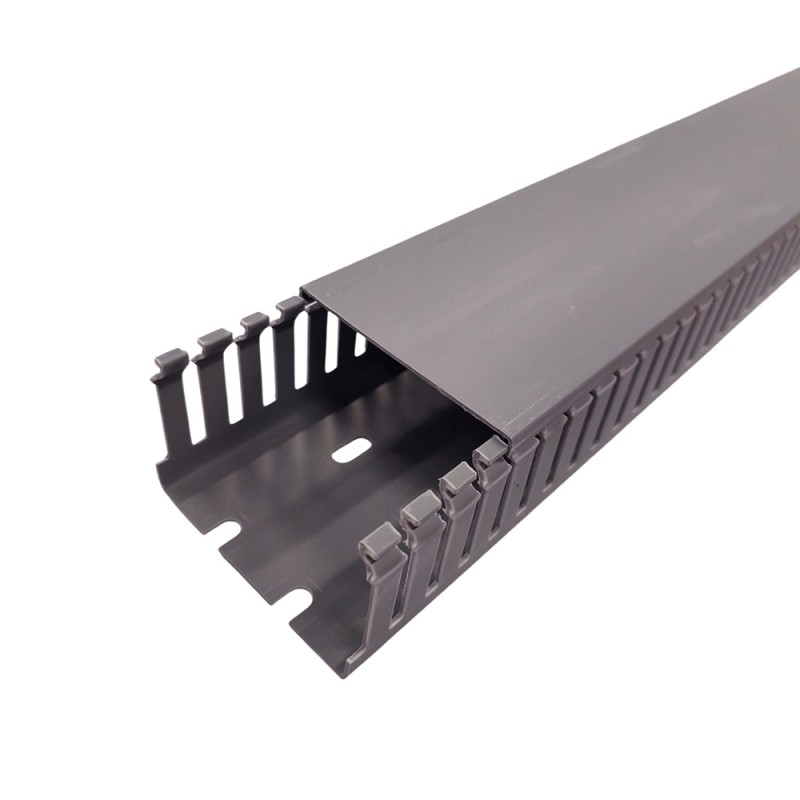 Tira Cablecanal Ranurado Heladuct, 80x50mm, Pvc Gris HD5P-80x50 x2Mt Hellermann Tyton Tira Cablecanal Ranurado Heladuct, 80x50mm, Pvc Gris HD5P-80x50 x2Mt Hellermann Tyton