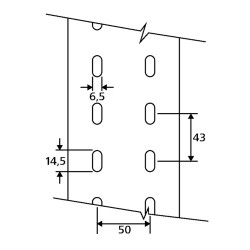 Tira Cablecanal Ranurado Heladuct, 80x50mm, Pvc Gris HD5P-80x50 x2Mt Hellermann Tyton