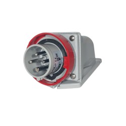 Ficha Fija de Sobreponer Optima 3P+T 16A 380/415V Vca 6H IP67 Rj 245.1696 Scame