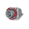 Ficha Fija de Sobreponer Optima 3P+T 16A 380/415V Vca 6H IP67 Rj 245.1696 Scame