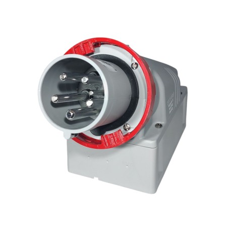 Ficha Fija de Sobreponer Optima 3P+N+T 63A 380/415Vca 6H Ip67 Rj 245.6397T Scame