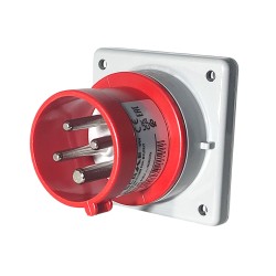 Ficha Fija de Empotrar Optima 3P+T 16A 380/415V Vca 6H IP44 Rj 243.1696 Scame