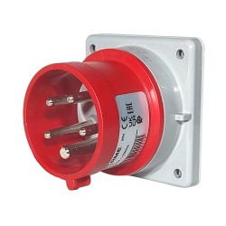 Ficha Fija de Empotrar Optima 3P+N+T 16A 380/415V Vca 6H IP44 Rj 243.1697 Scame