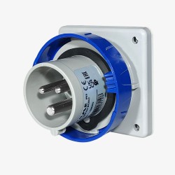 Ficha Fija de Empotrar Optima 2P+T 16A 200/250Vca 6H IP67 Az 248.1693 Scame