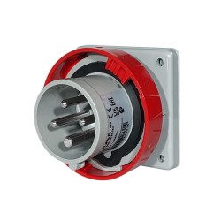 Ficha Fija de Empotrar Optima 3P+T 16A 380/415V Vca 6H IP67 Rj 248.1696 Scame