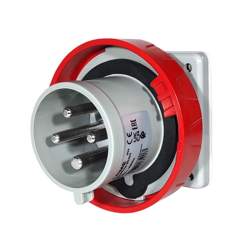 Ficha Fija de Empotrar Optima 3P+T 32A 380/415V Vca 6H IP67 Rj 248.3296 Scame Ficha Fija de Empotrar Optima 3P+T 32A 380/415V Vca 6H IP67 Rj 248.3296 Scame