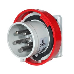 Ficha Fija de Empotrar Optima 3P+N+T 32A 380/415V Vca 6H IP67 Rj 248.3297 Scame