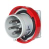 Ficha Fija de Empotrar Optima 3P+N+T 32A 380/415V Vca 6H IP67 Rj 248.3297 Scame