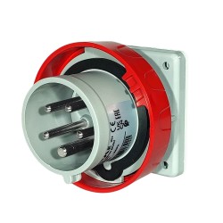 Ficha Fija de Empotrar Optima 3P+N+T 16A 380/415V Vca 6H IP67 Rj 248.1697 Scame