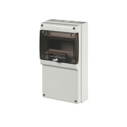 Caja De Distribucion Din Domino Plast. Pta Transp, 8P, 184X340X106Mm, Ip66 672.2100 Scame