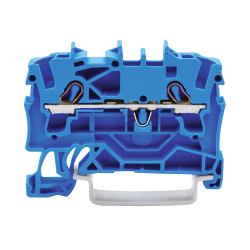 Borne De Paso P/2 Conductores, 2,5 Mm². P/Din 35, Cage Clamp. Azul 2002-1204 Wago
