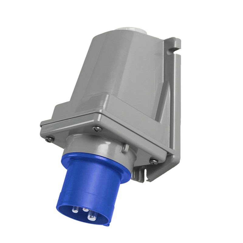 Ficha Fija de Sobreponer Optima 2P+T 32A 200/250Vca 6H Ip44 Az 240.3293 Scame Ficha Fija de Sobreponer Optima 2P+T 32A 200/250Vca 6H Ip44 Az 240.3293 Scame