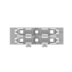 Soporte de Montaje, 2 Polos, p/221-2401, Gris 221-2522 Wago