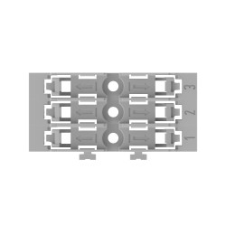 Soporte de Montaje, 3 Polos, p/221-2401, Gris 221-2523 Wago
