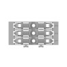 Soporte de Montaje, 3 Polos, p/221-2401, Gris 221-2523 Wago