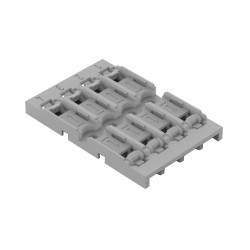 Soporte De Montaje, 4 Polos, P/221-2401, Gris 221-2524 Wago