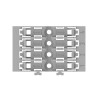 Soporte de Montaje, 4 Polos, p/221-2401, Gris 221-2524 Wago