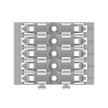 Soporte de Montaje, 5 Polos, p/221-2401, Gris 221-2525 Wago
