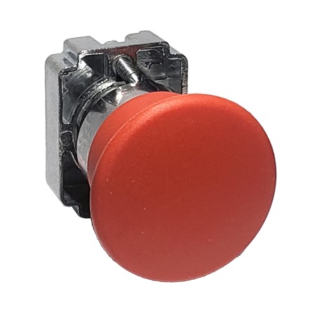 Pulsador Metalico Parada Emerg. D40, Ø22 Ip40, S/Cont, Rojo SLMFN1M4 Steck