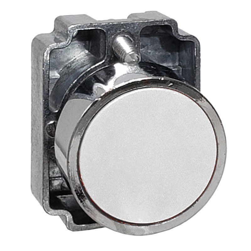 Pulsador Metalico Ø22 Rasante, Ip40, S/Cont, Blanco SLMRN5 Steck