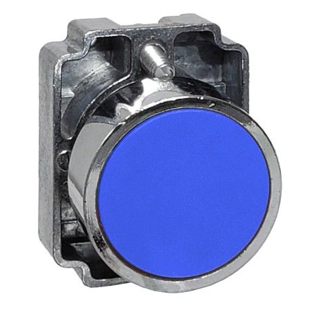 Pulsador Metalico Ø22 Rasante, Ip40, S/Cont, Azul SLMRN4 Steck