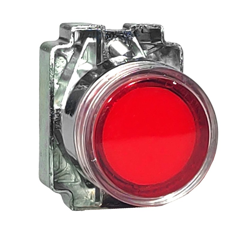 Pulsador Metalico Luminoso Ø22 Rasante, Ip40, S/Cont, Rojo SLMRL1 Steck Pulsador Metalico Luminoso Ø22 Rasante, Ip40, S/Cont, Rojo SLMRL1 Steck