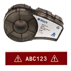 Cinta Vinilo, Bla/Rojo, 19 mm X 6,40mts p/Bmp21 M21-750-59 Brady