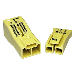 Conector para Desconexión de Luminaria 2 Polos  4mm²  Ama 873-902 Wago