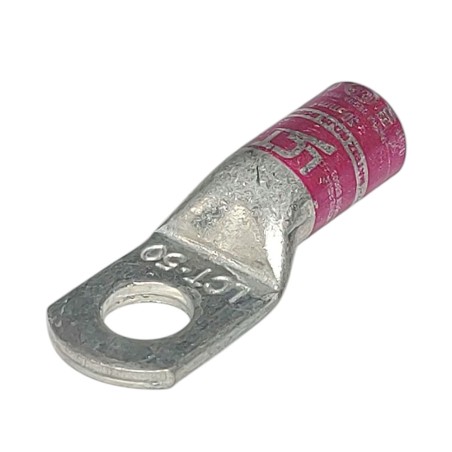 Terminal de Cu Estañado. Estanco. Tubo Std, Iram-Iec, 50mm² , Ø 3/8 -TIL 50 LCT