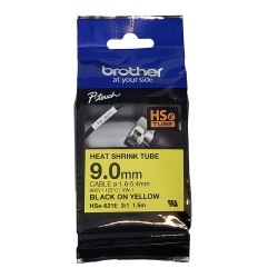 Tubo Termocontraible, Neg/Ama 9 mm X 1,5 Mts, 3:1, Ø5,4-1,6mm, 125°C, 600V, Vw-1  HSe621E Brother