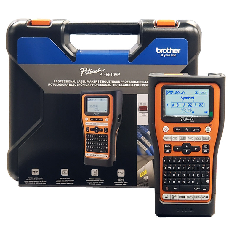 Rotuladora Electrónica Portátil Profesional PT-E510VP, PC, h/24mm Brother