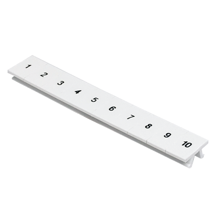 Plancha Tira Zack, 10 Unidades, Nros 1 a 10, Blanco, 6mm.  ZB 6, 1-10 Phoenix Contact