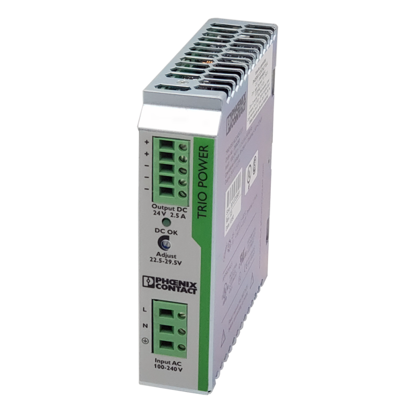 Fuente Alimentacion Monof., Trio Power. 24VDc /2,5A. TRIO-PS/1AC/24DC/ 2,5 Phoenix Contact Fuente Alimentacion Monof., Trio Power. 24VDc /2,5A. TRIO-PS/1AC/24DC/ 2,5 Phoenix Contact