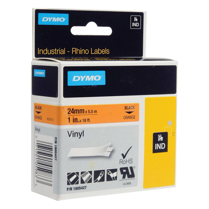 Cinta Vinilo, Neg/Narj, 24mm X 5,5M 1805427 Dymo