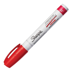 Marcador Base Aceite P/Toda Superficie, Trazo Medio, Color  Rojo 34902 Sharpie