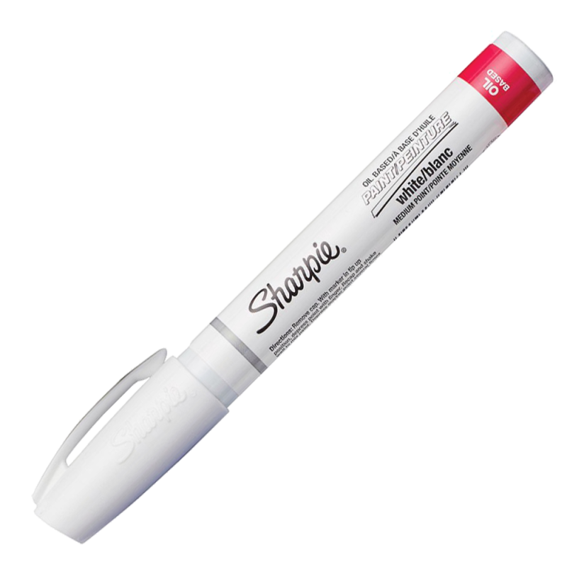 Marcador Base Aceite P/Toda Superficie, Trazo Medio, Color Blanco 34915 Sharpie Marcador Base Aceite P/Toda Superficie, Trazo Medio, Color Blanco 34915 Sharpie