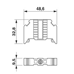 Extremo Bornera NS, 9.5mm. E/NS 35 N Phoenix Contact