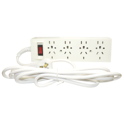 Prolongador Multinorma C/Term. 4 Tomas C/Cable 3 Mts  Blanco  1000 Cambre