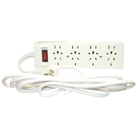 Prolongador Multinorma C/Term. 4 Tomas C/Cable 3 Mts  Blanco  1000 Cambre