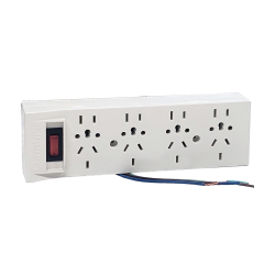 Prolongador Multinorma C/Term. 4 Tomas p/Caja. Cable 0,2 Mts  Blanco  1500 Cambre