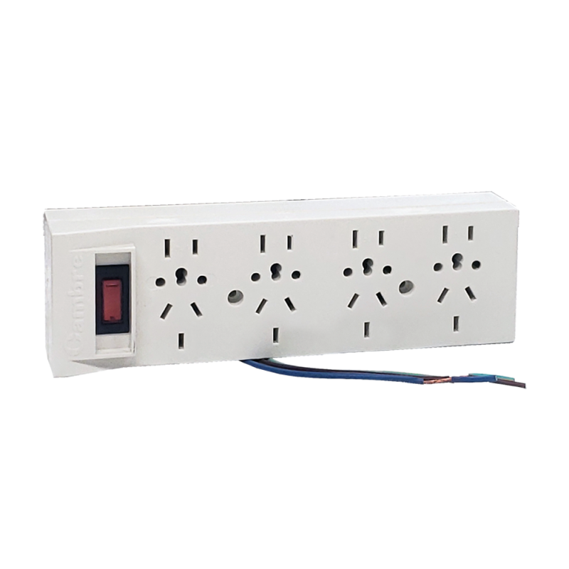 Prolongador Multinorma C/Term. 4 Tomas p/Caja. Cable 0,2 Mts Blanco 1500 Cambre Prolongador Multinorma C/Term. 4 Tomas p/Caja. Cable 0,2 Mts Blanco 1500 Cambre