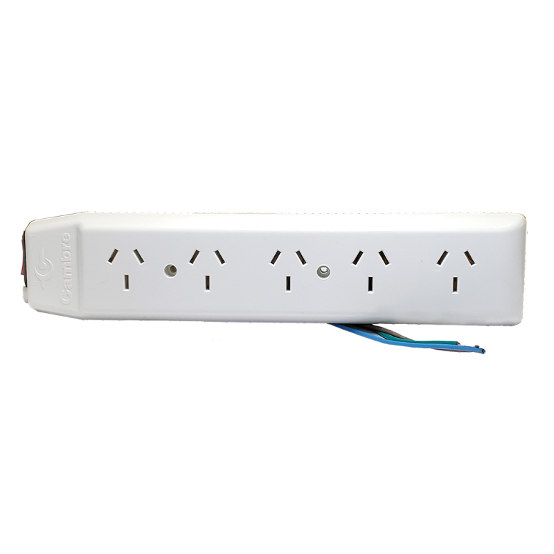 Prolongador 2P+T, 10A, 5 Tomas p/Caja. Cable 0,2 Mts Blanco 1601 Cambre Prolongador 2P+T, 10A, 5 Tomas p/Caja. Cable 0,2 Mts Blanco 1601 Cambre